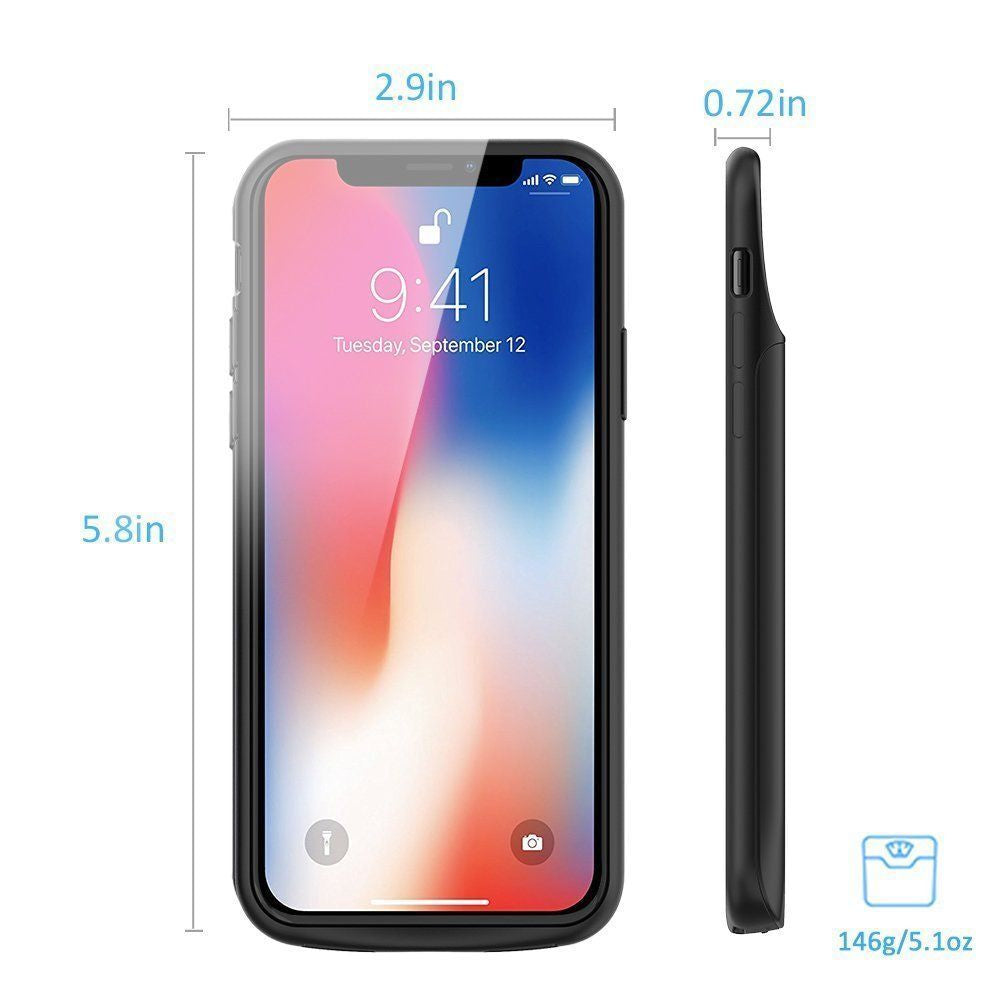 Battery Case for Iphone 16 15 14 13 12 Pro Max 11 X Rechargeable Charging Cover